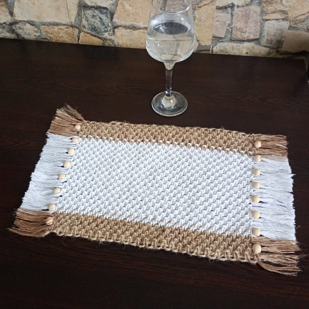 Suport farfurii macrame