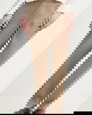 United Colors of Benetton pantaloni bărbați din in