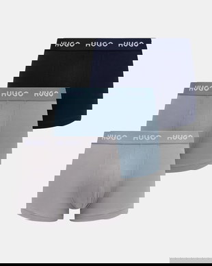 HUGO boxeri bărbați din bumbac cu elastan TRUNK TRIPLET PACK pachet de 3