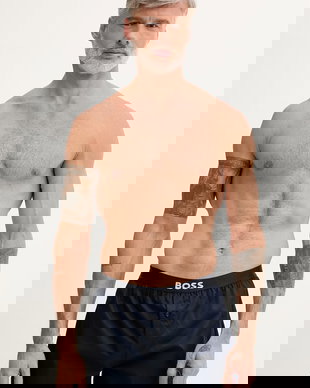BOSS boxeri bărbătești din bumbac 2P Boxer Shorts EW pachet de 2