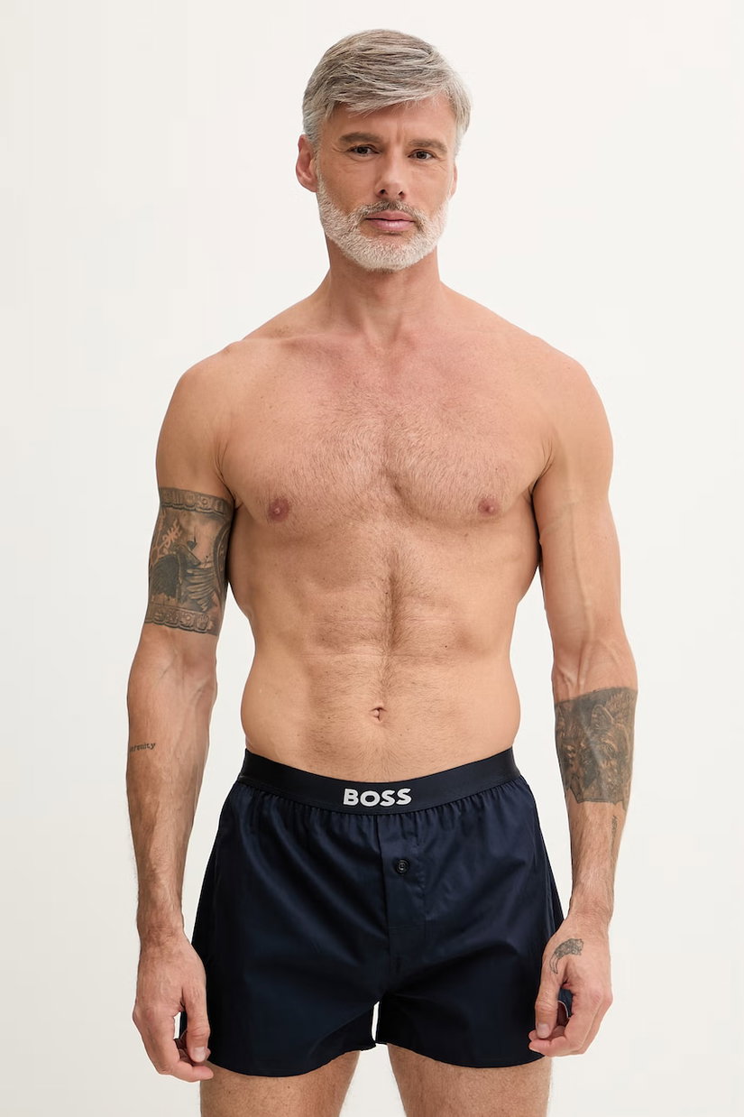 BOSS boxeri bărbătești din bumbac 2P Boxer Shorts EW pachet de 2
