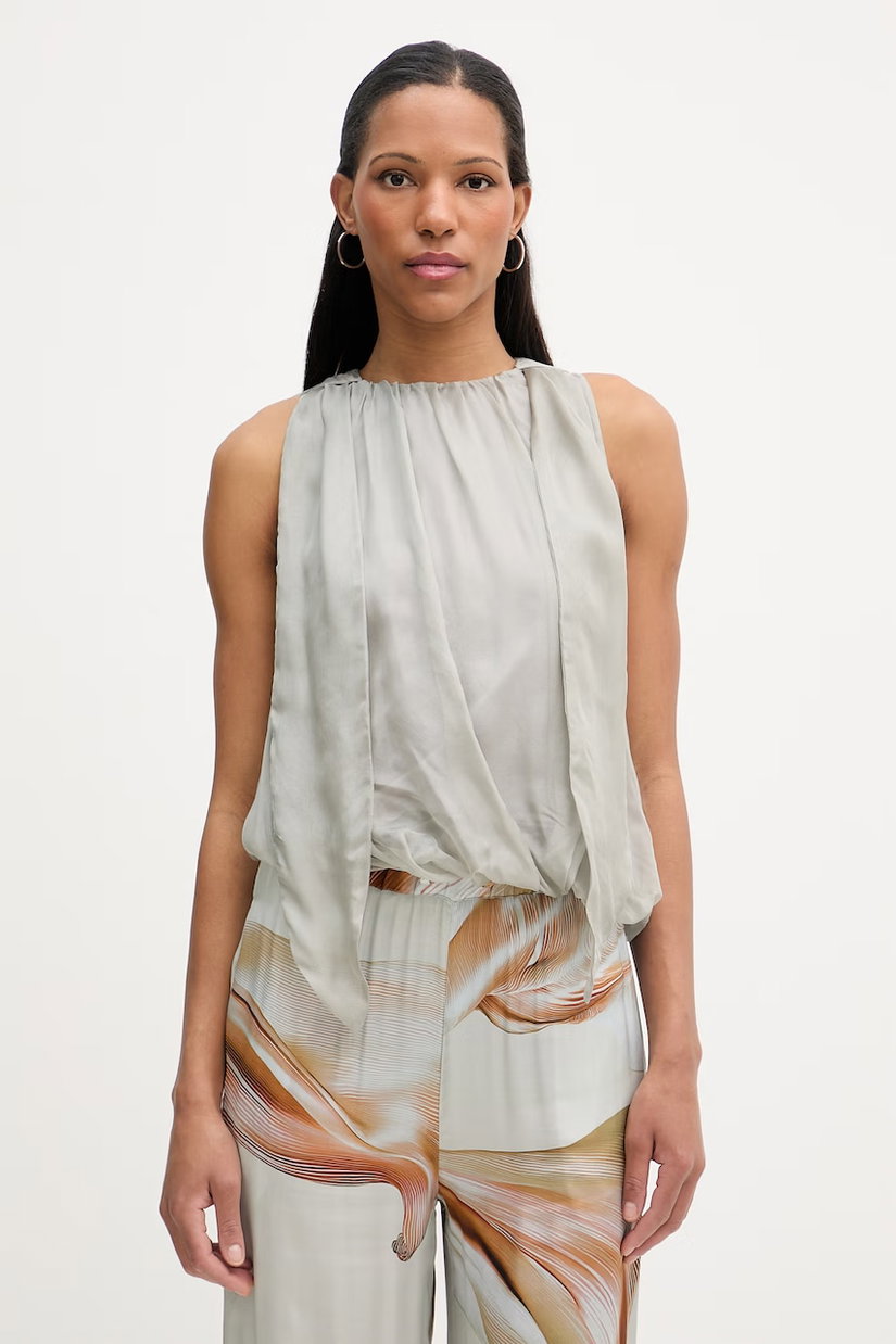 Isabelle Blanche top pentru femei, din mătase