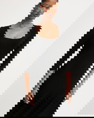 Morgan rochie tricotată cu vâscoză