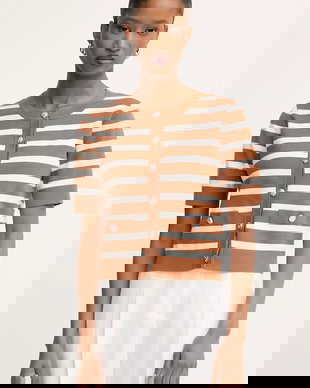 Morgan pulover cu mânecă scurtă pentru femei, cu vâscoză