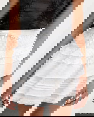 Isabelle Blanche fustă de in