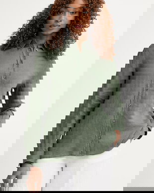 United Colors of Benetton cămașă pentru femei, din in