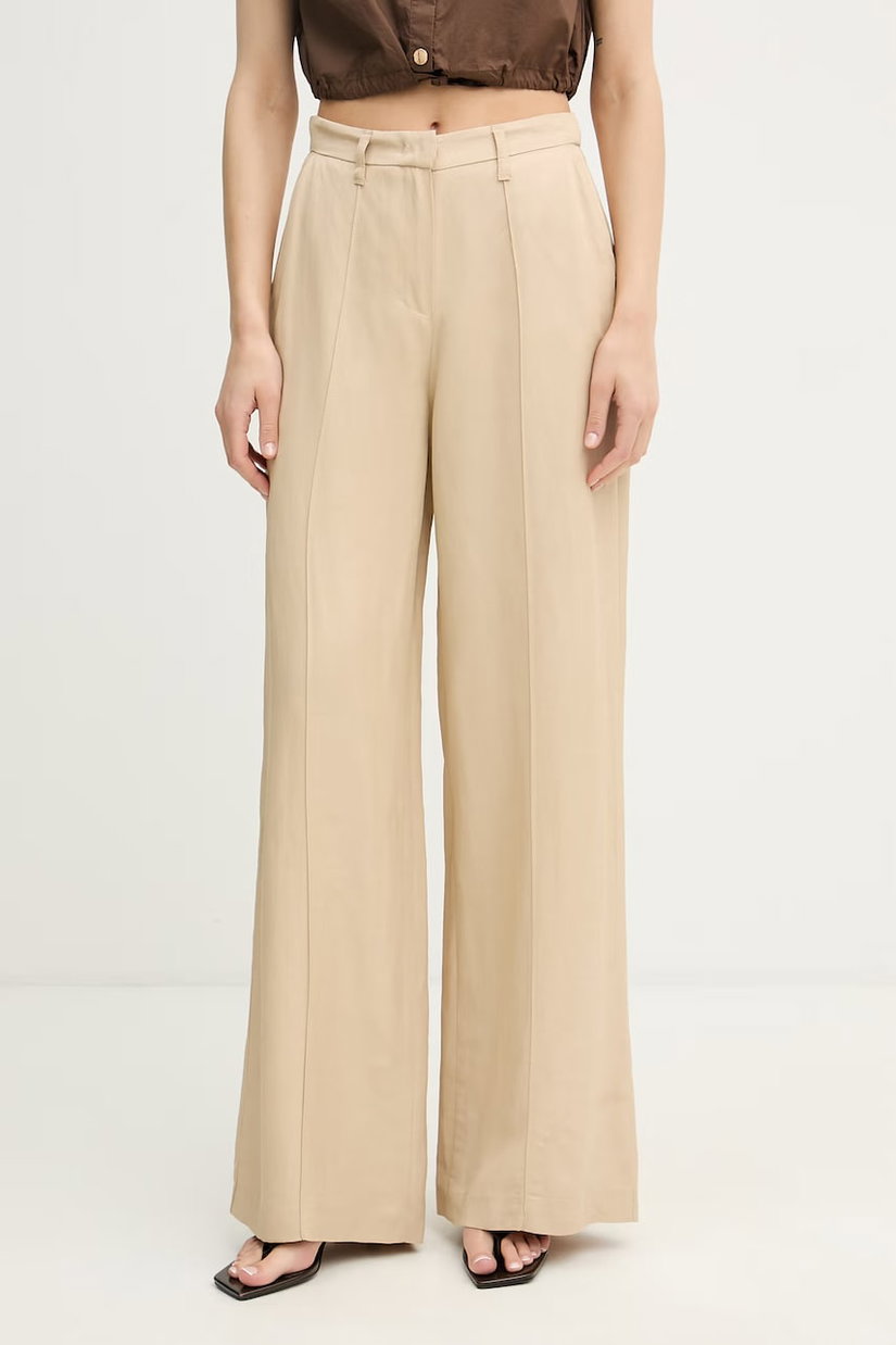 Gaudi pantaloni straight pentru femei, cu vâscoză