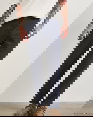 Medicine pantaloni chinos pentru bărbați, din in