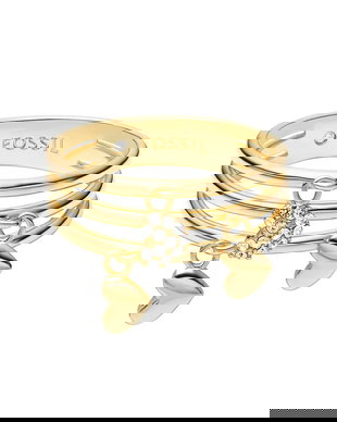Fossil inel pentru femei, cu cristal Sutton