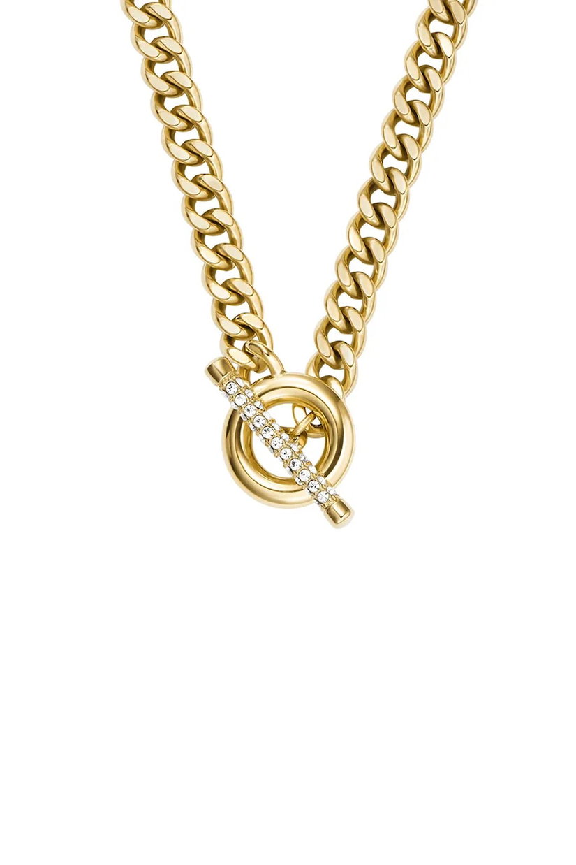 Fossil colier pentru femei, din oțel chirurgical cu cristal Carlie