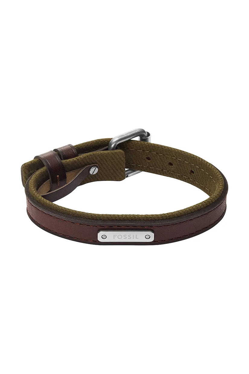 Fossil brățară bărbați piele fără piatră Everett