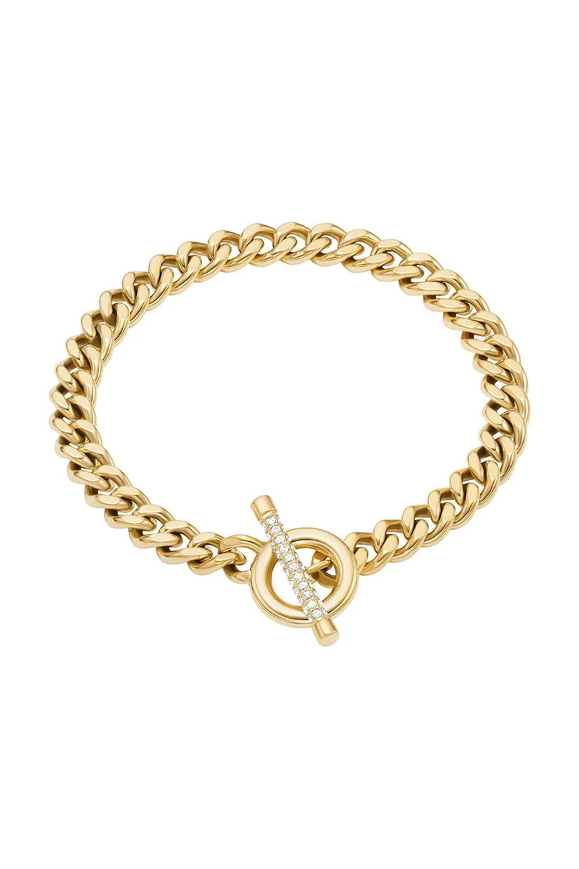 Fossil brățară pentru femei, din oțel chirurgical cu cristal Carlie