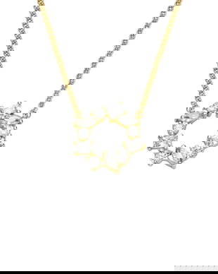 Fossil colier cu pandantiv pentru femei, din cristal Ellis