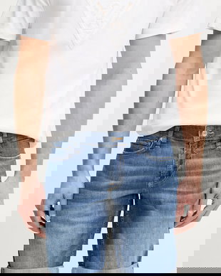 Guess pantaloni scurți pentru bărbați, cu amestec de in SONNY