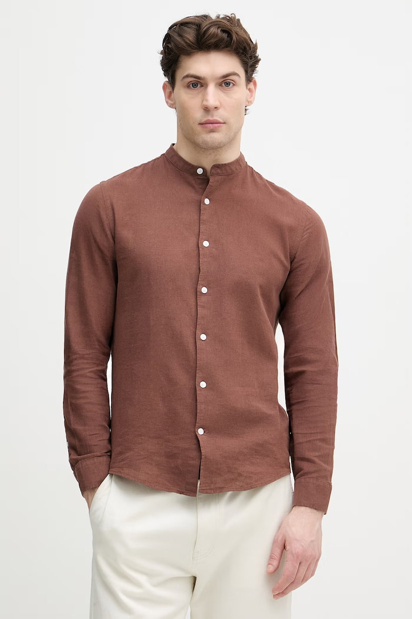 Lindbergh cămașă pentru bărbați, din in