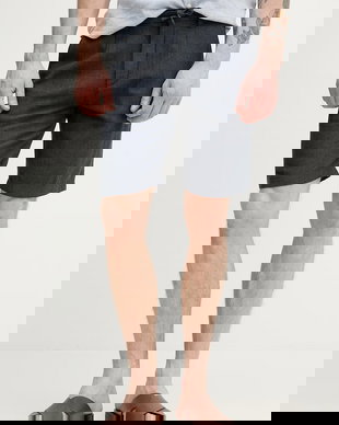 Lindbergh pantaloni scurți pentru bărbați, cu amestec de in