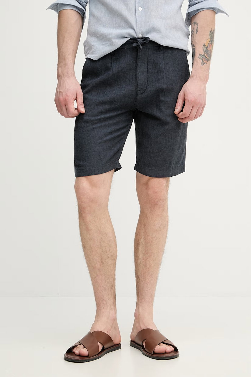 Lindbergh pantaloni scurți pentru bărbați, cu amestec de in