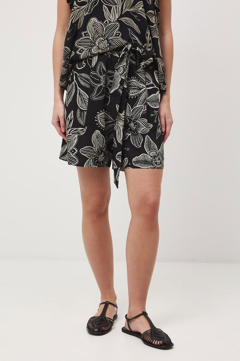 Medicine pantaloni scurți pentru femei, cu adaos de in