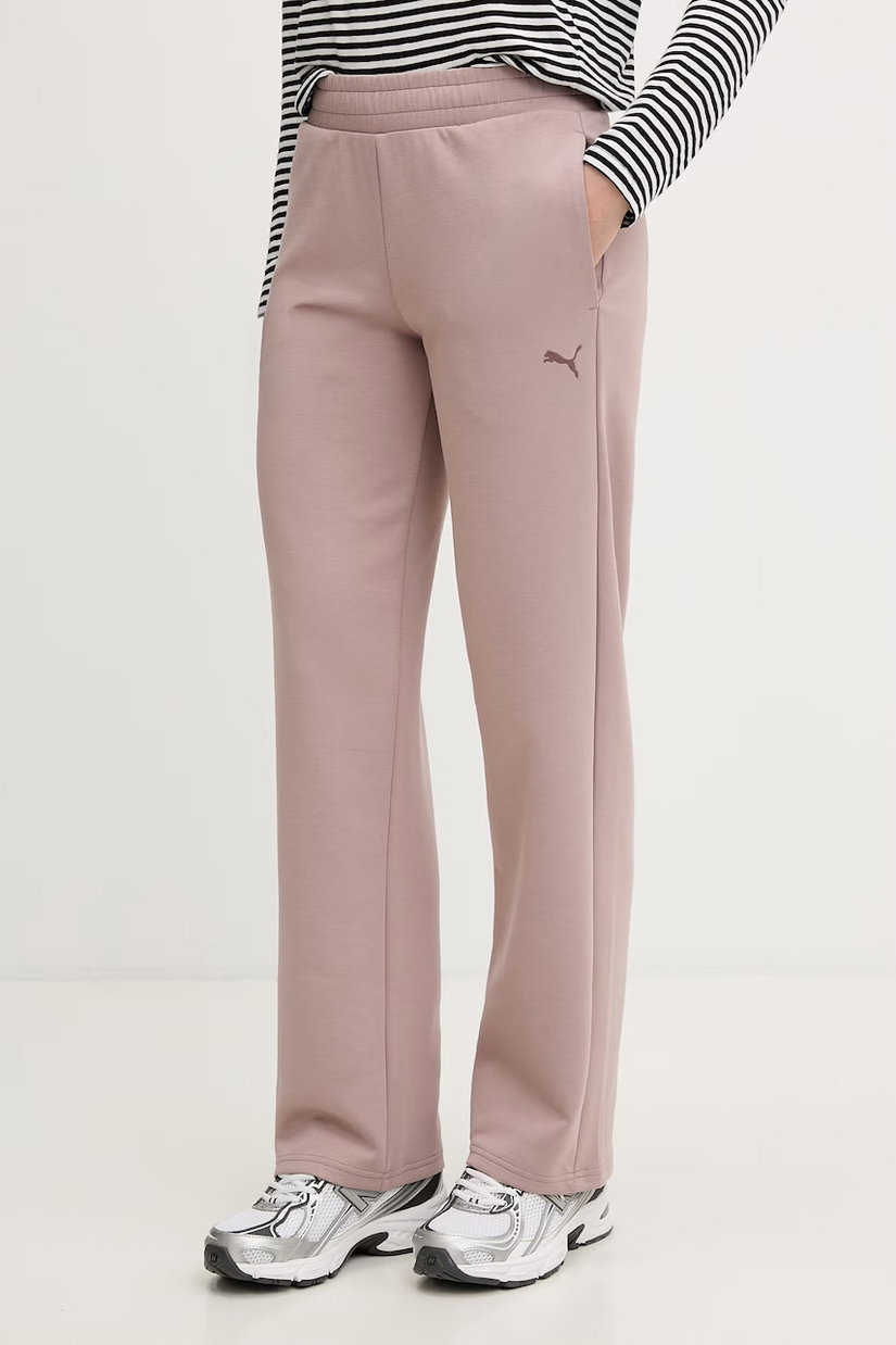 Puma pantaloni de trening pentru femei, din bumbac Essential Elevated