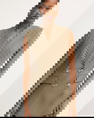 Morgan vestă cu două rânduri de nasturi pentru femei, cu vâscoză