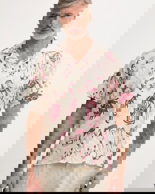 OAS cămașă pentru bărbați, din in