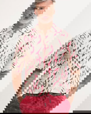 OAS cămașă pentru bărbați, din in