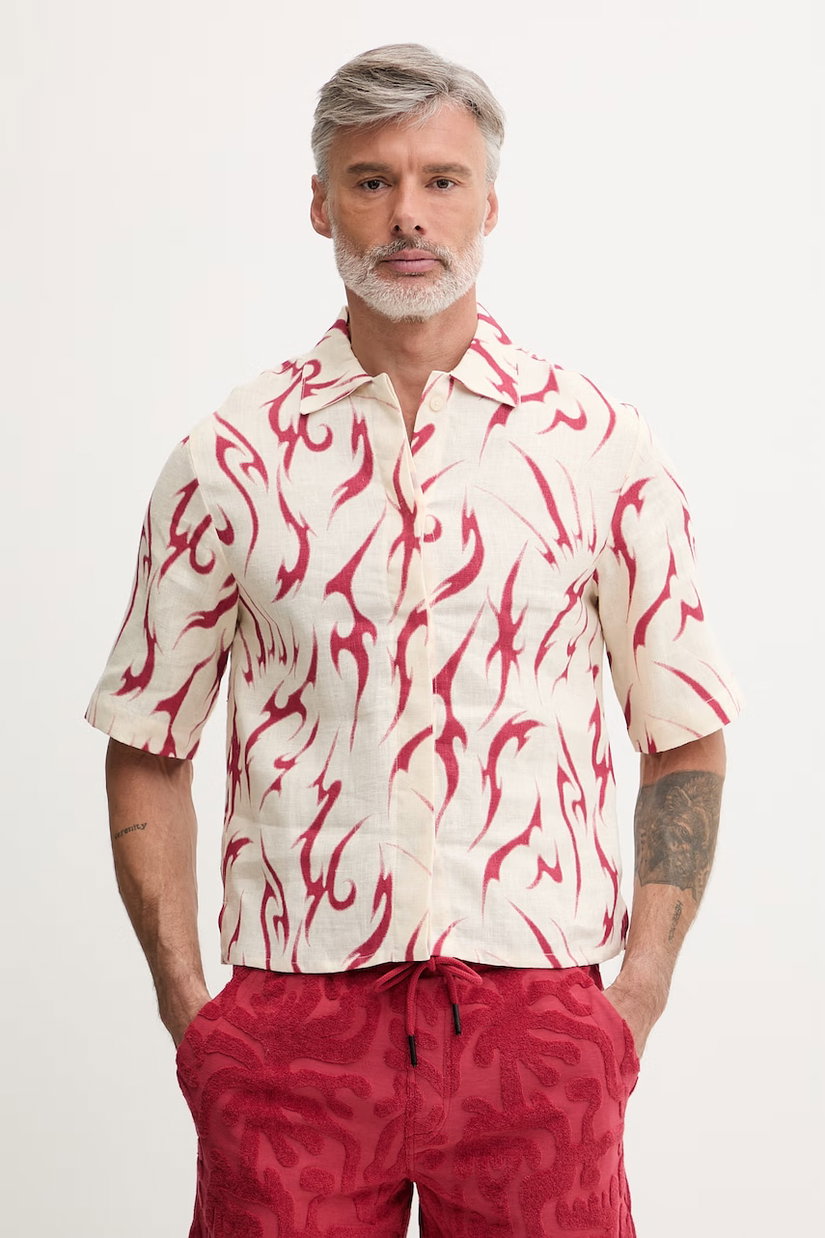 OAS cămașă pentru bărbați, din in