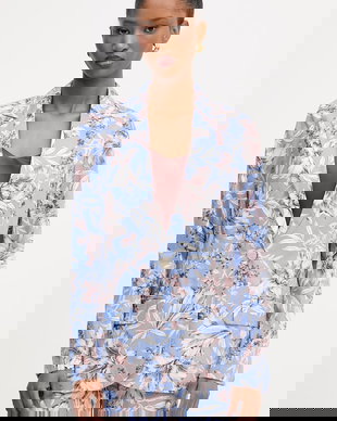 Liu Jo sacou cu un singur rând de nasturi pentru femei, din bumbac