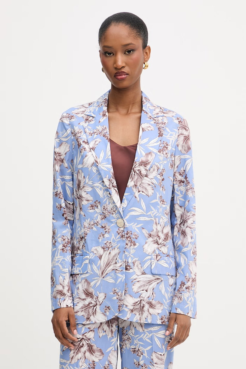 Liu Jo sacou cu un singur rând de nasturi pentru femei, din bumbac