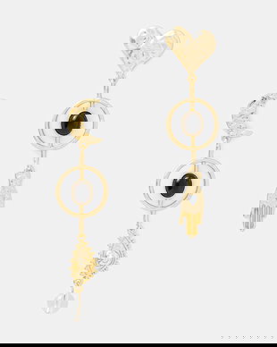 Medicine cercei de damă din metal cu agat