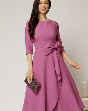 Rochie DY Fashion mov cu funda ampla in talie