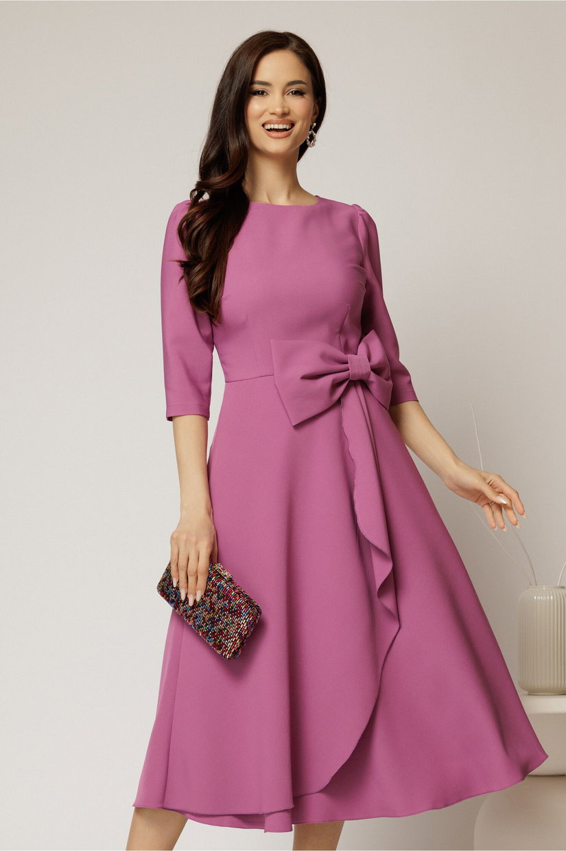 Rochie DY Fashion mov cu funda ampla in talie