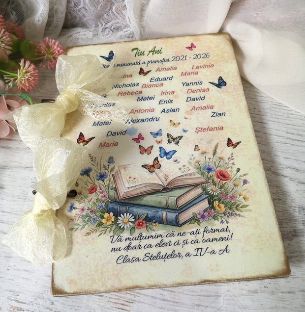 Album/ jurnal personalizat pentru invatatoare, educatoare, diriginta