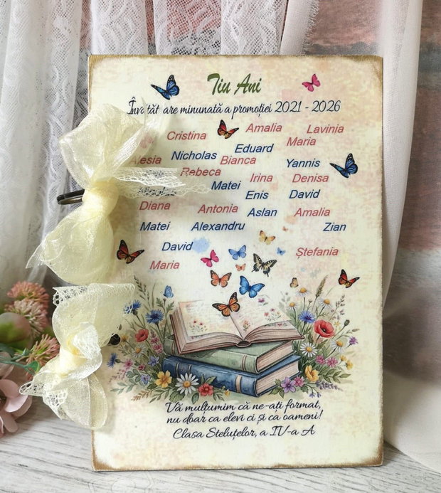 Album/ jurnal personalizat pentru invatatoare, educatoare, diriginta