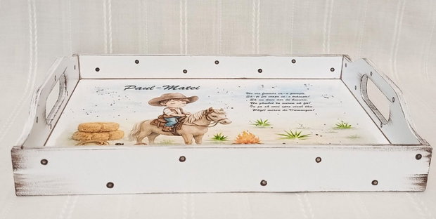 Tavita/set de mot baietel cu tematica cowboy