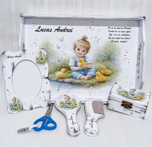 Tavita/set de mot băietel cu rățuște