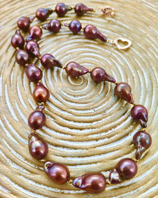 Colier perle baroc maro aramiu