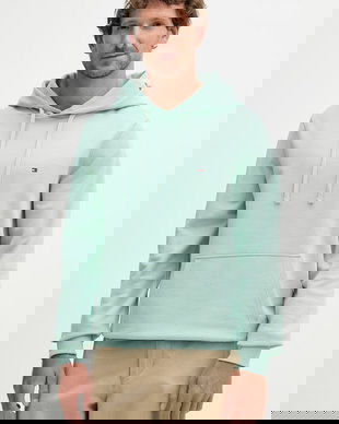 Tommy Hilfiger hanorac cu glugă bărbați din bumbac