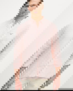 Lacoste cămașă bărbați de in