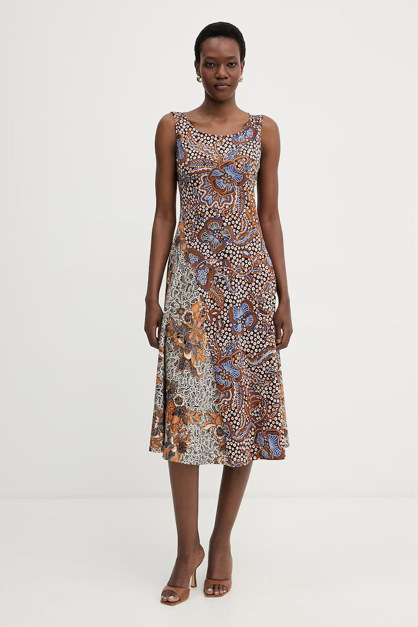 Weekend Max Mara rochie evazată din bumbac PAUSA