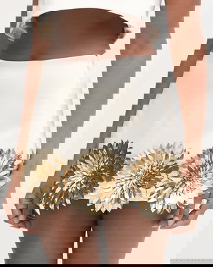 Retrofete fustă cu vâscoză Gitte