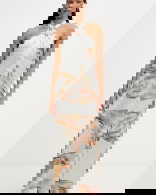 Isabelle Blanche rochie cu vâscoză