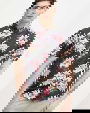 Lindbergh cămașă pentru bărbați, din in