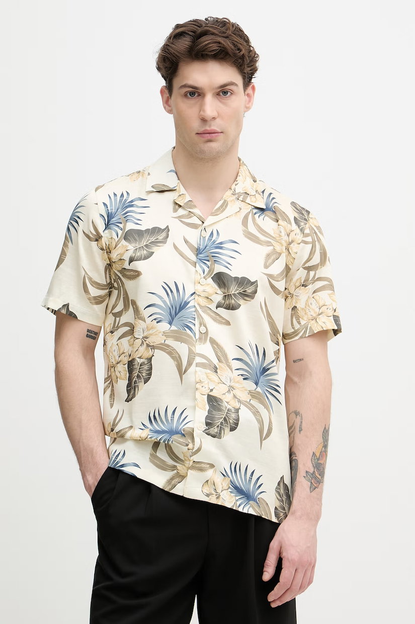 Lindbergh cămașă pentru bărbați, cu bumbac