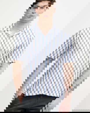 Lindbergh cămașă pentru bărbați, cu amestec de in