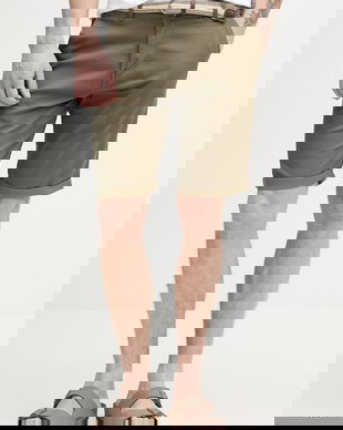 Lindbergh pantaloni scurți chinos pentru bărbați, din bumbac cu elastan