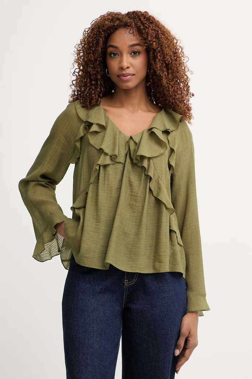 Pedro del Hierro bluză cu volane pentru femei, din vâscoză