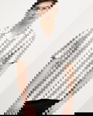 Lindbergh cămașă pentru bărbați, cu amestec de in