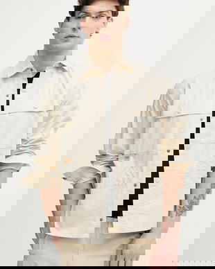 United Colors of Benetton cămașă safari pentru bărbați, din bumbac