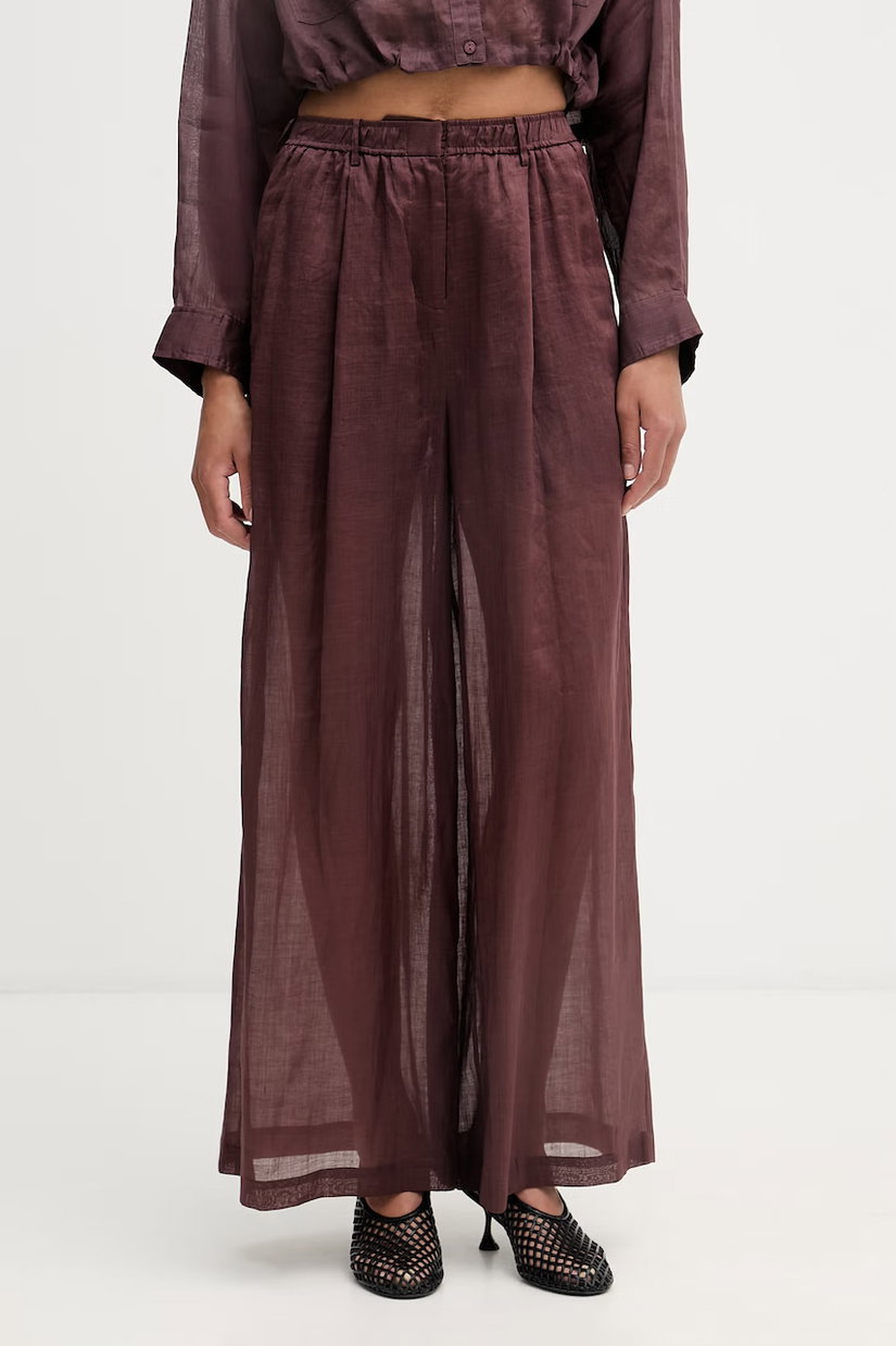 Isabelle Blanche pantaloni straight pentru femei, din in